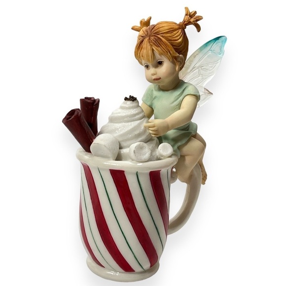 My Little Kitchen Fairies Enesco 113348 Hot Chocolate Fairie Marshmallow 2003 - Picture 2 of 7